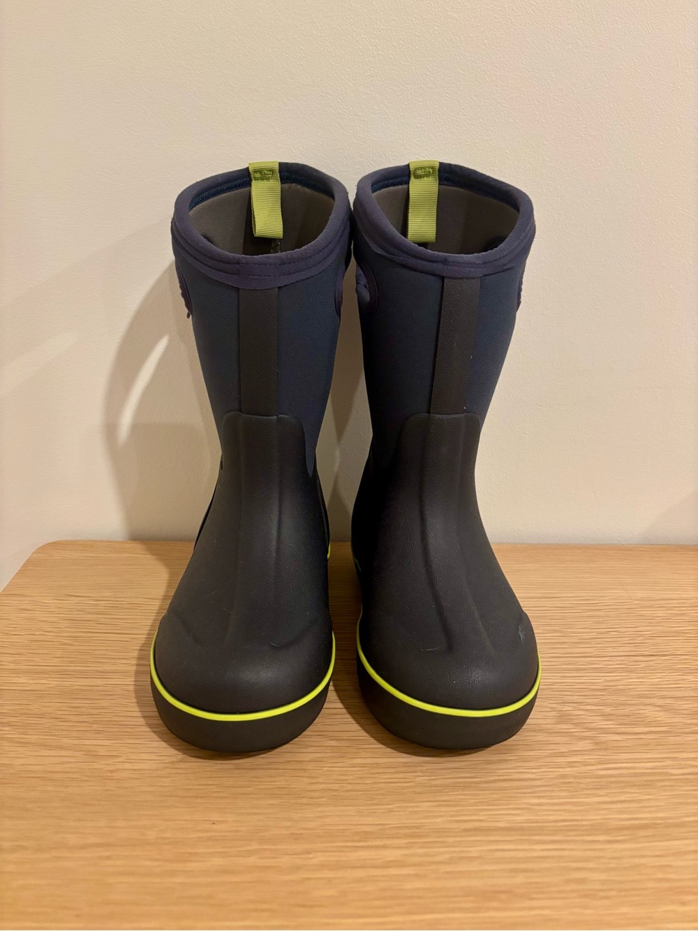 Bogs Kids Navy and Lime Accent Waterproof Winter Boots